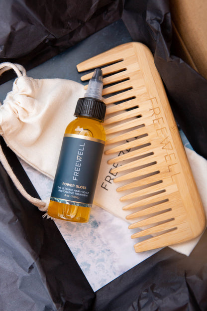 Power Gloss + Bamboo Comb Travel Kit